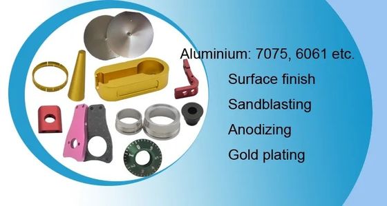 Anodized सीएनसी मिलिंग मशीनिंग पार्ट्स खराद कस्टम एल्यूमीनियम सीएनसी टर्निंग पार्ट